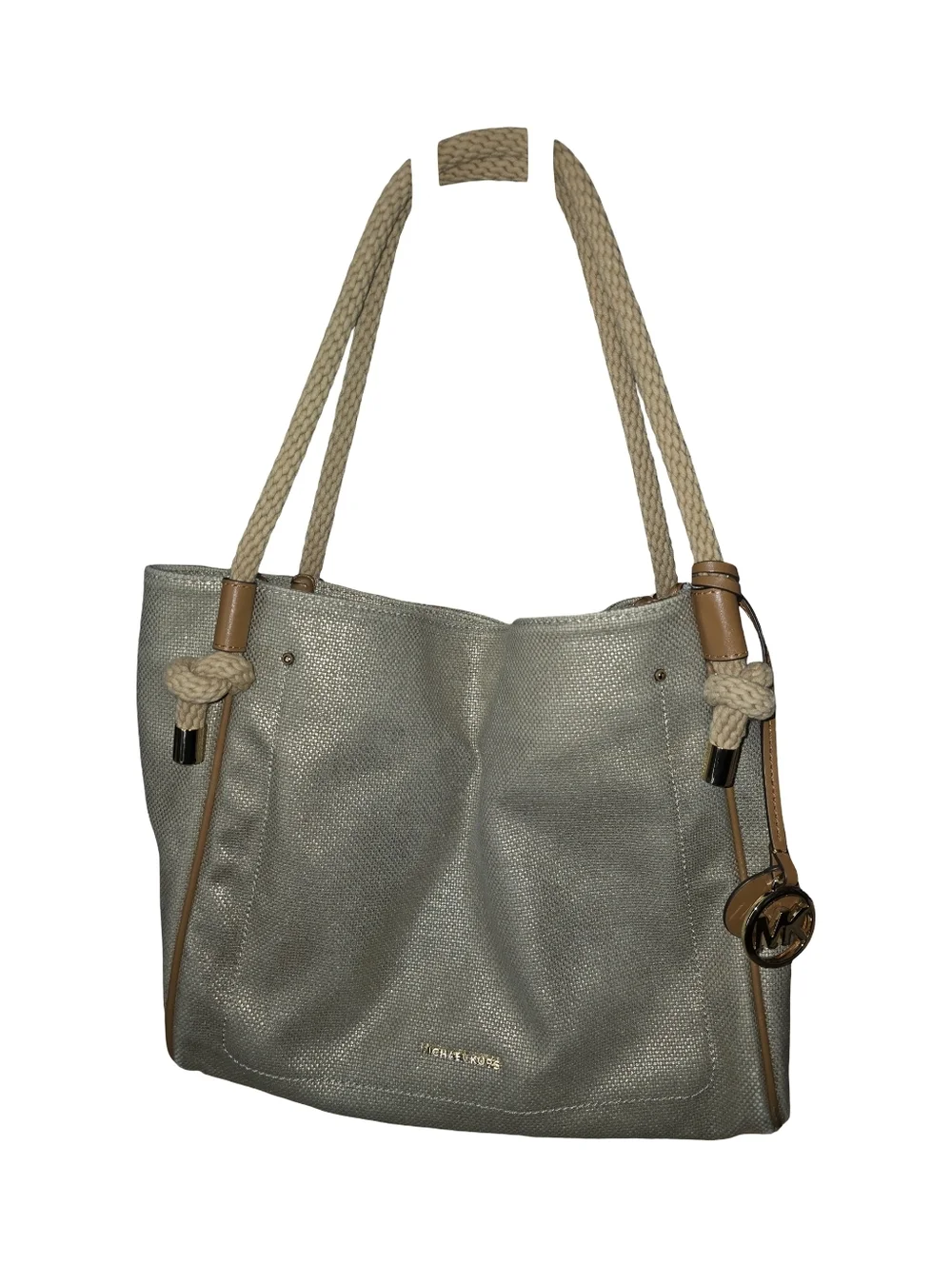 Michael Kors Isla Large Metallic Tote Bag.